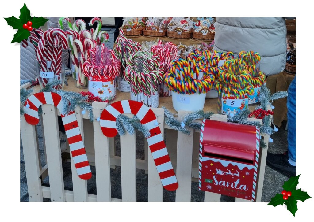 słodycze na jarmarku bożonarodzeniowym