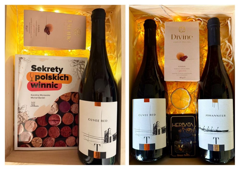 zestawy upominkowe win z Krakowa z winnicy Tyniec mogą być świetnym pomysłem na prezent z Krakowa