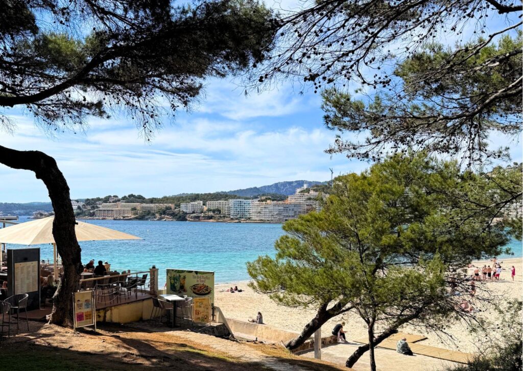 Widok na plażę w Santa Ponsa na Majorce
